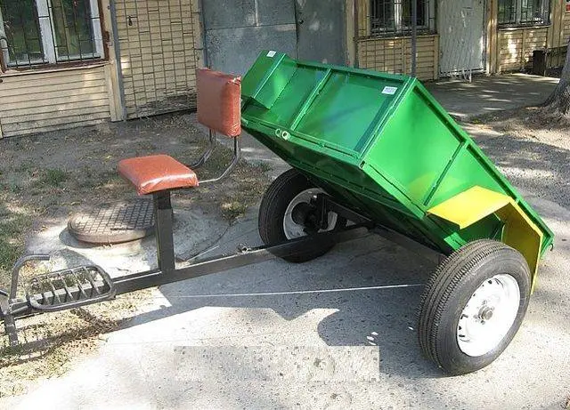 Tow hitch for walk-behind tractor: dimensions + drawings