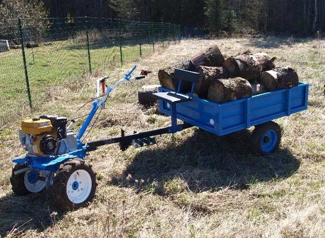 Tow hitch for walk-behind tractor: dimensions + drawings