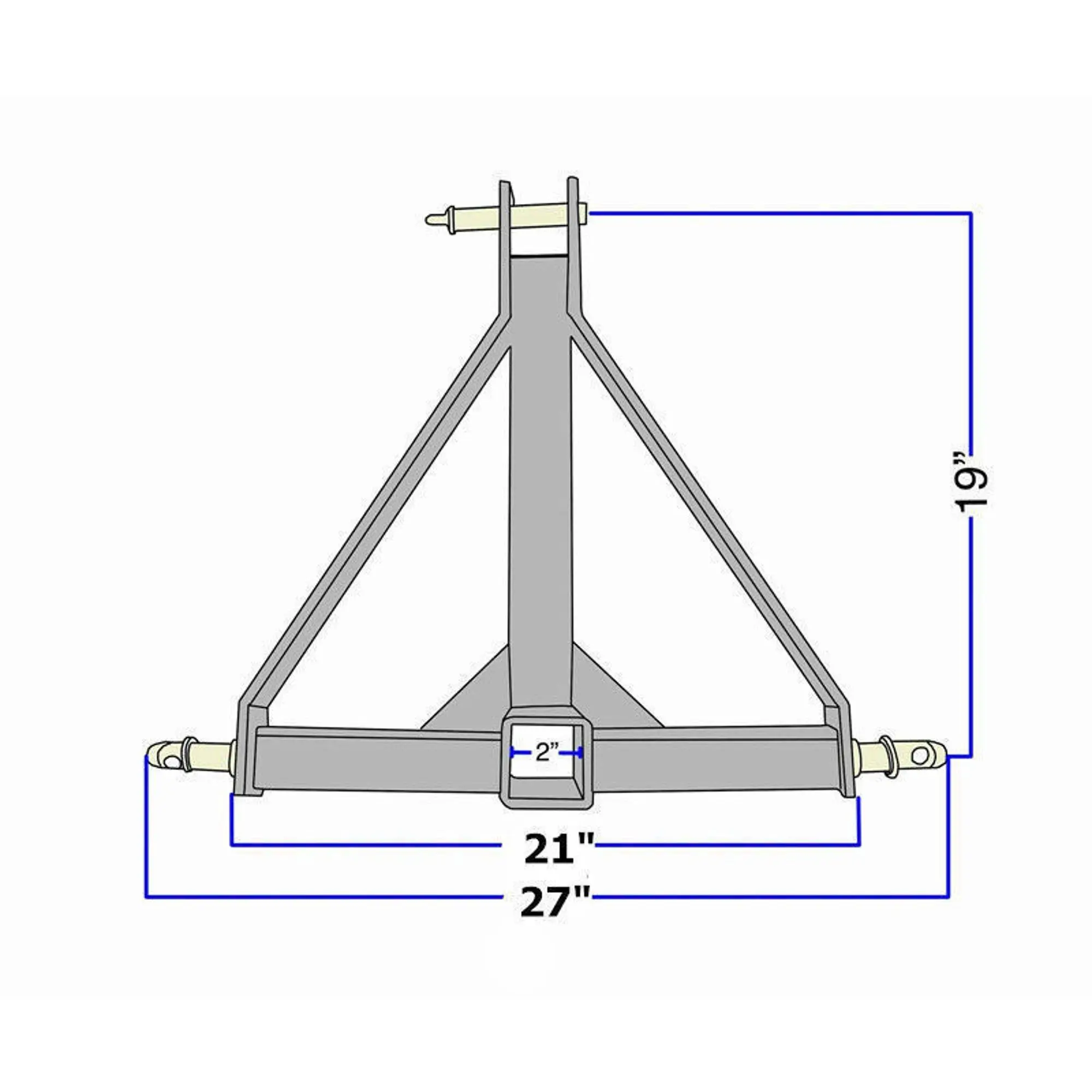 Tow hitch for walk-behind tractor: dimensions + drawings