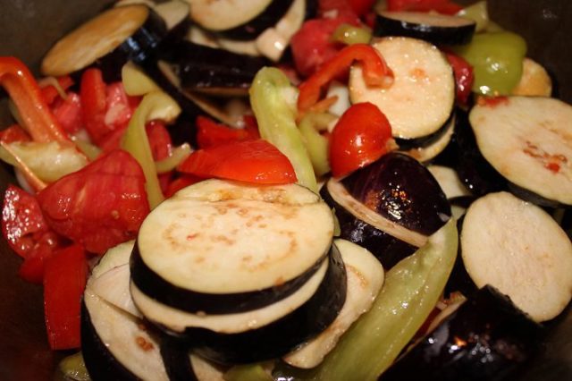 Troika salad with eggplant for the winter