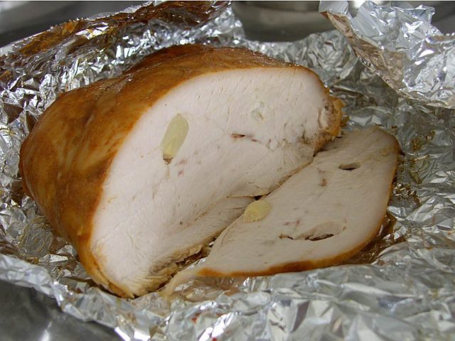 Turkey boiled ham: in the oven, in foil, in the sleeve