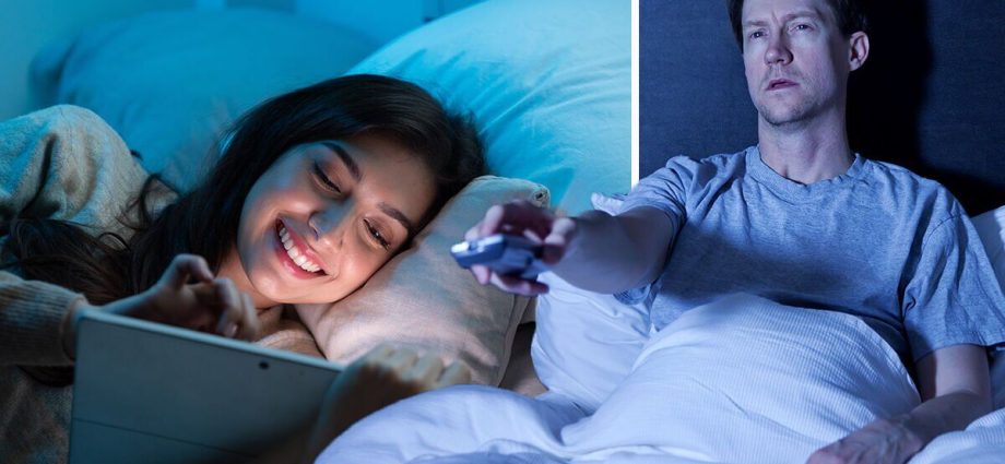 Turn off the TV at least two hours before bedtime. This is why