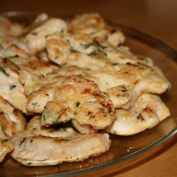 Umbrella mushrooms fried in batter