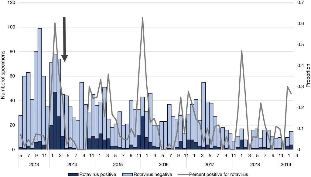 Vaccinating children against rotavirus reduces the number of hospitalizations among adults