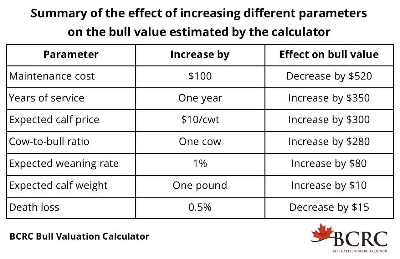 Valuation of cattle