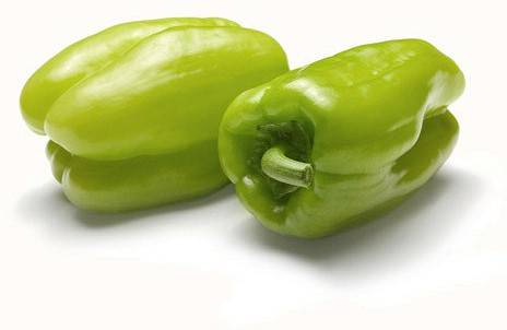 Varieties of green sweet pepper