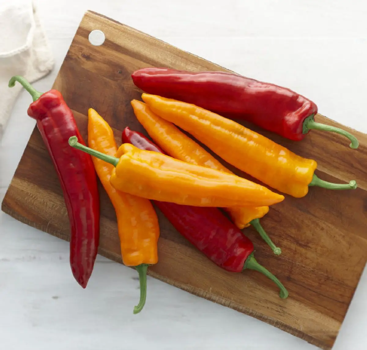 Varieties of red sweet long pepper