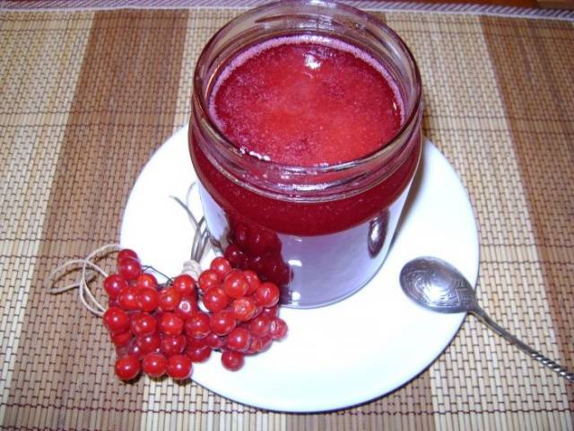 Viburnum mashed with sugar