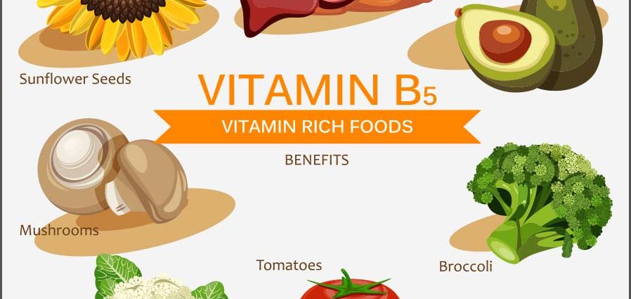 Vitamin B5 &#8211; properties, deficiency symptoms, dietary sources