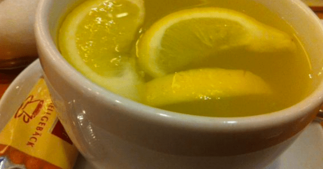 Warm or hot water with lemon