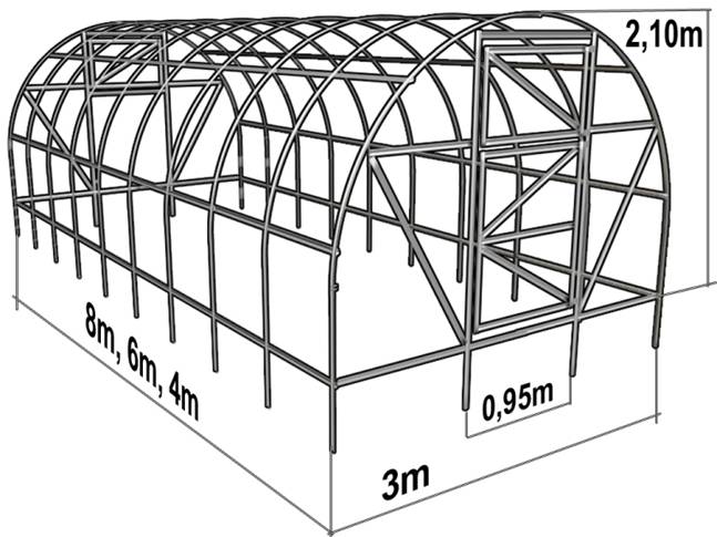 We build a greenhouse from polypropylene pipes with our own hands