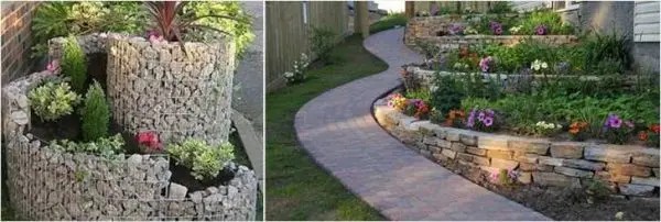 We make flower beds from stones ourselves