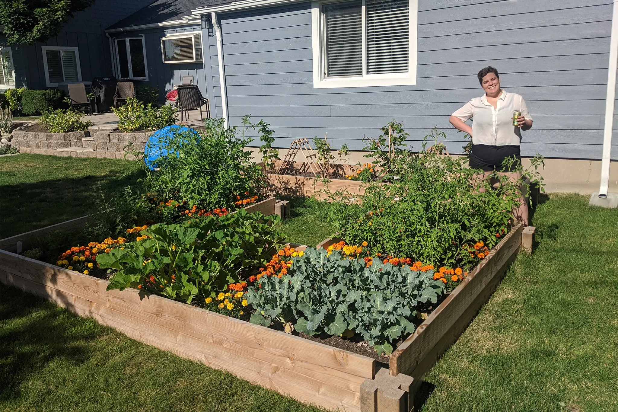 We make flower beds with our own hands from improvised means