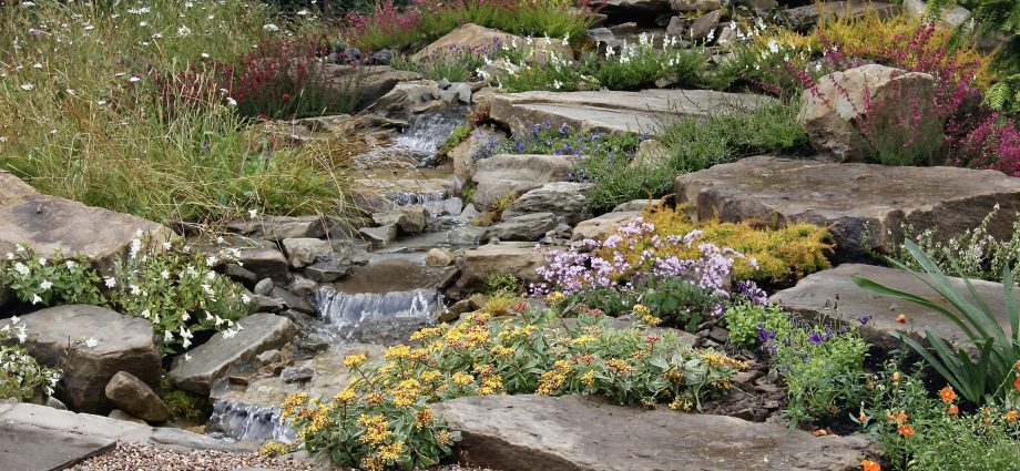 We use stones in the landscape design of the site with our own hands