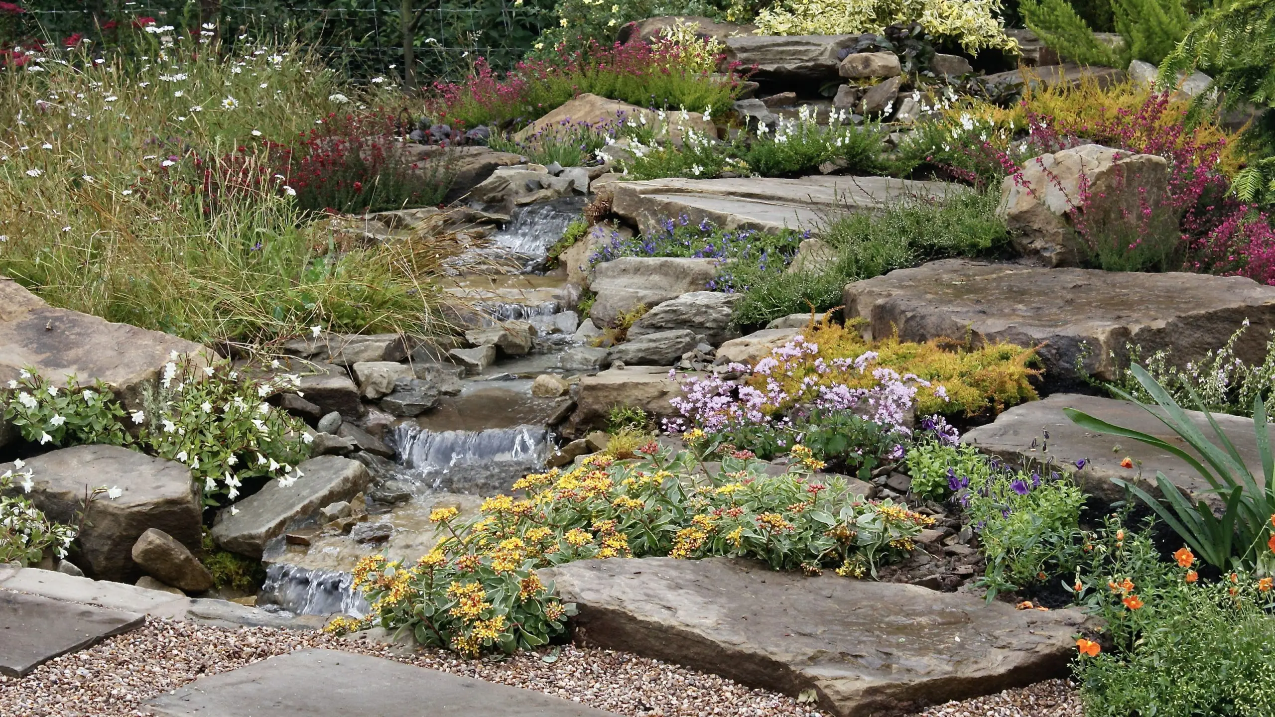 We use stones in the landscape design of the site with our own hands