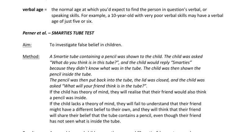 What does a horseshoe mouth mean? Theory of Mind in Asperger Syndrome