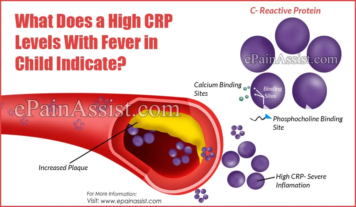 What does high CRP mean in a child?