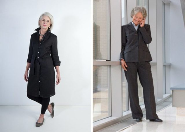 What to wear for a New Years corporate party: a woman, a girl, a man