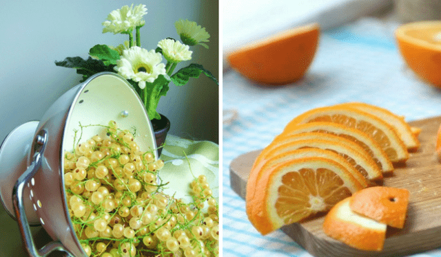 White currant jam: jelly-like, five minutes, with orange