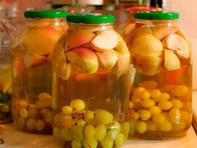 White grape compote recipes for the winter