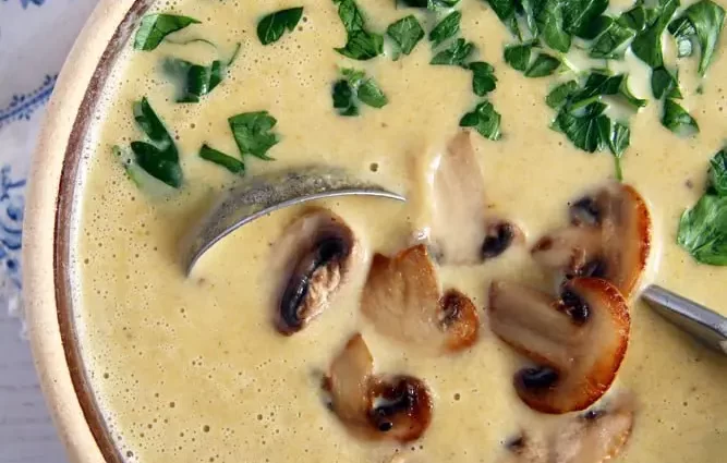 White Mushroom Soup with Cream Cheese: Cooking Recipes