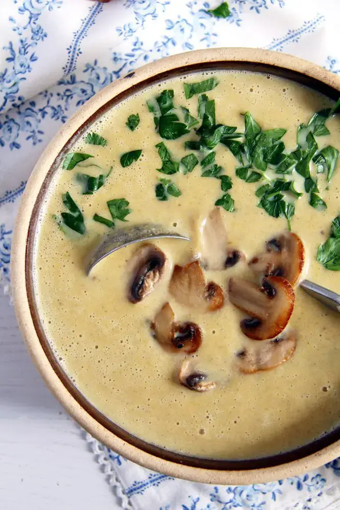 White Mushroom Soup with Cream Cheese: Cooking Recipes