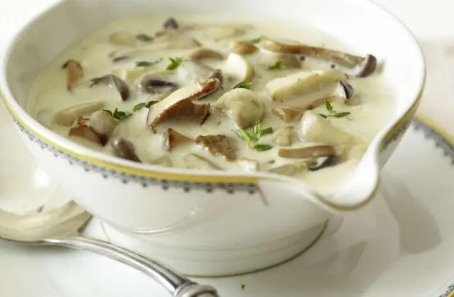 White mushrooms in cream: recipes with photos