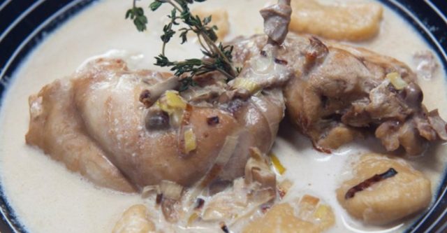 White mushrooms: with chicken, beef, rabbit and turkey