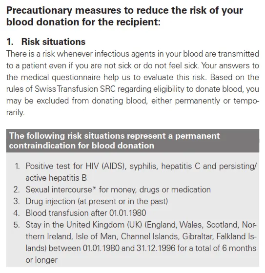 Who can&#8217;t donate blood? [LIST OF CONTRAINDICATIONS]