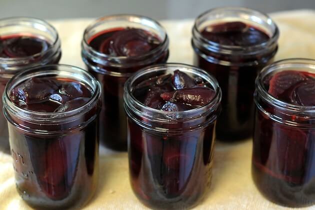 Whole pickled beets for the winter