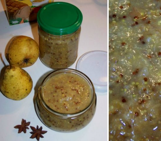 Winter pear sauce for meat