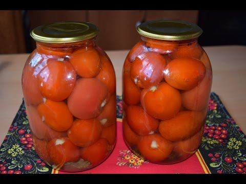 Winter pickled tomatoes with cloves