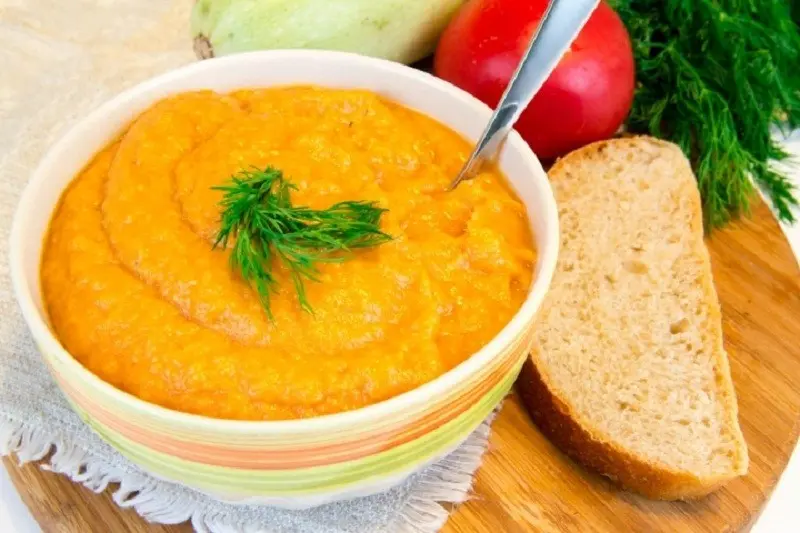 Winter squash caviar recipes with tomato paste and mayonnaise 