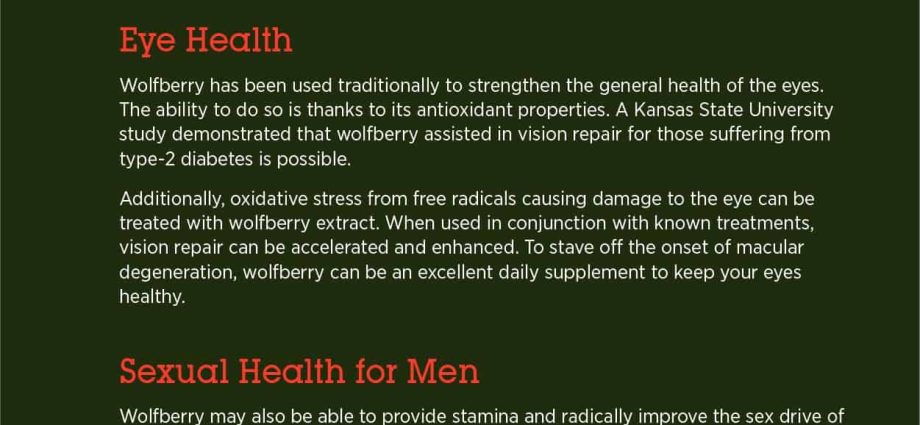 Wolfberry &#8211; health properties, symptoms of poisoning