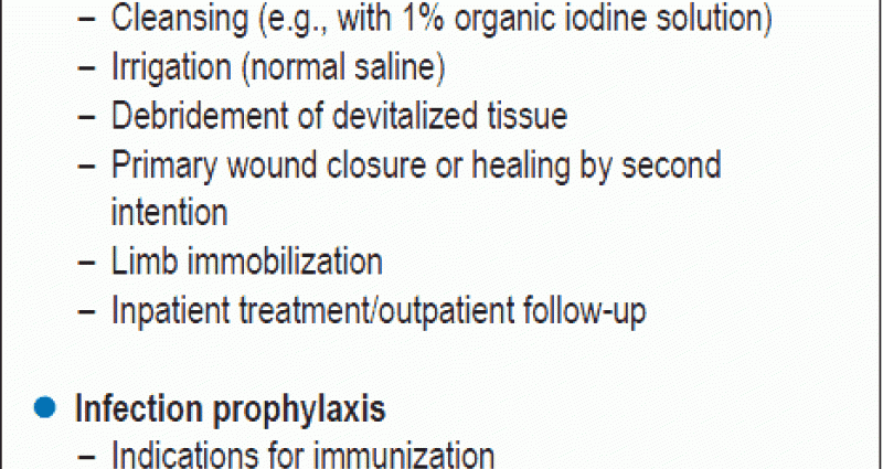 Wound complications and their infections &#8211; wound suppuration, gangrene, tetanus, rabies