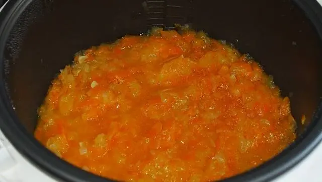 Zucchini caviar with carrots