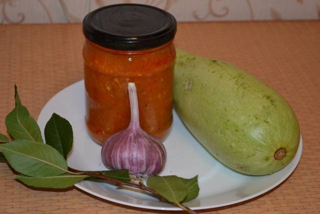 Zucchini caviar with carrots