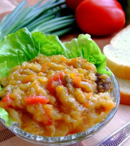 Zucchini caviar with carrots