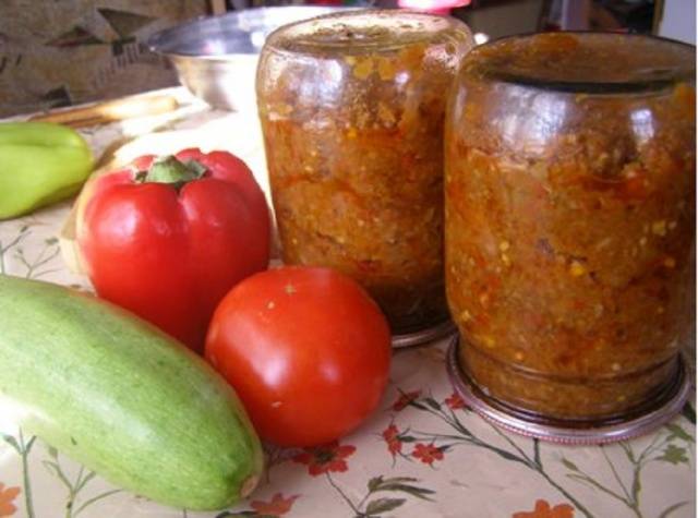 Zucchini caviar without vinegar for the winter 