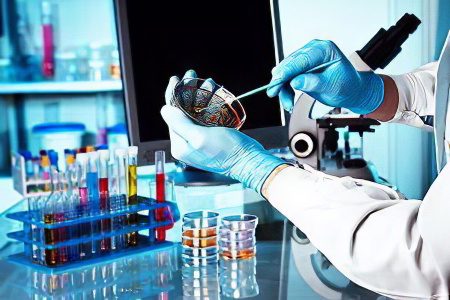 Analysis of thyroid hormones (normal levels of TSH and T4 hormones)