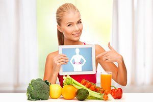 Diet for weight loss of the abdomen, sides and waist