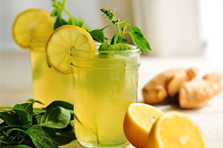 Ginger with lemon and honey for immunity