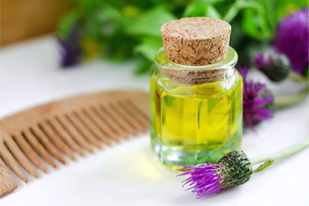 Hair mask with burdock oil