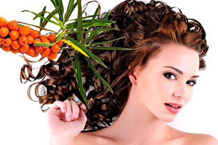 Hair mask with sea buckthorn oil