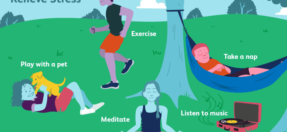 How does daily exercise help relieve stress?