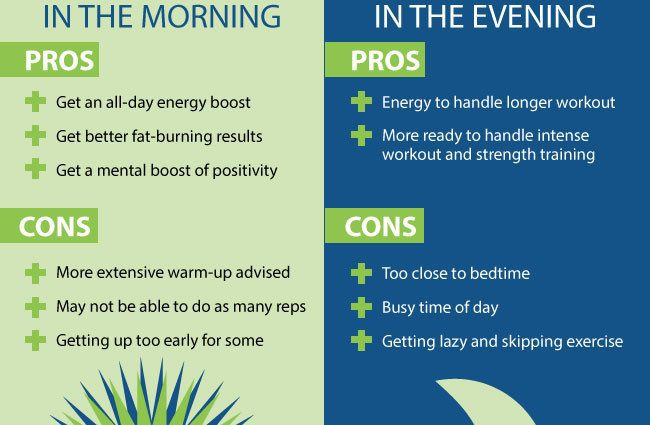 When is it better to train &#8211; in the morning or in the evening?