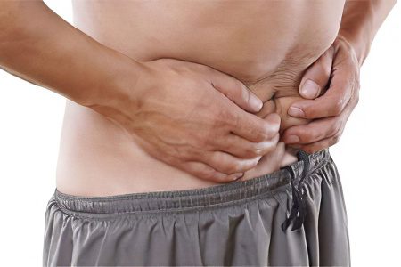 Why does the lower abdomen hurt in men?