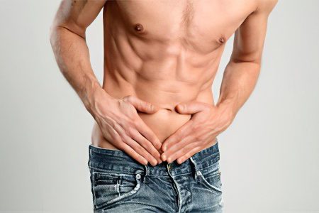 Why does the lower abdomen hurt in men?