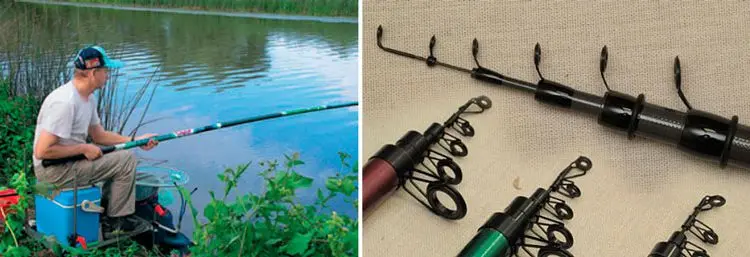 Bologna rod rigging for fishing in the current, fishing technique