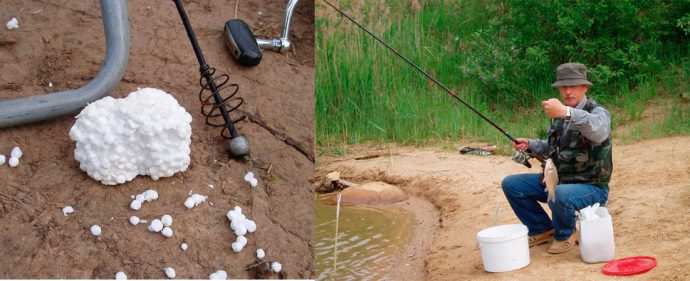 Catching carp on a spring with foam: how to fit the foam